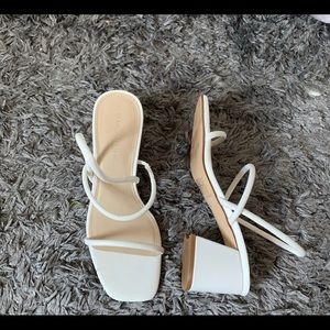 white block heels/ kitten heels